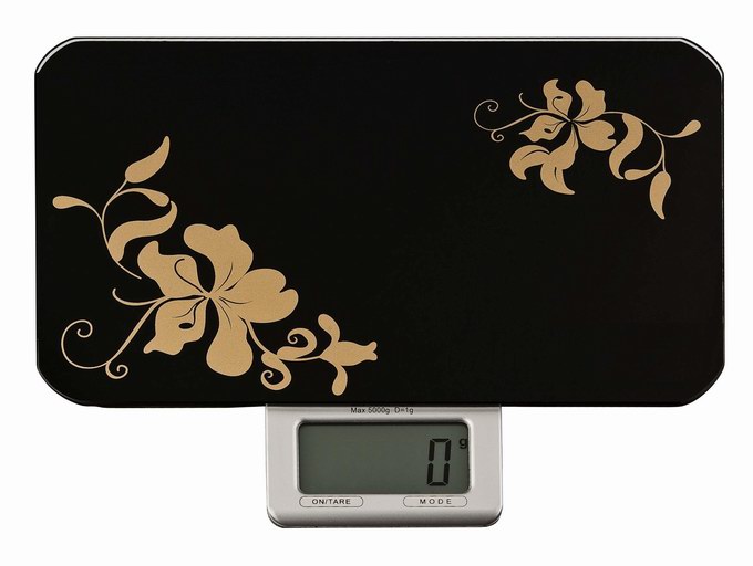 Touch kitchen scale with retractable LCD