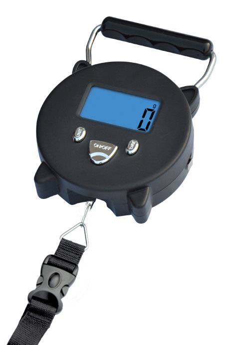 Travel luggage scale with measuring tape