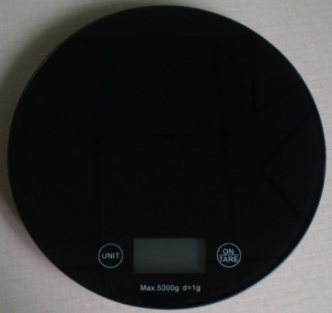 New round touch electronic kitchen weighing scale